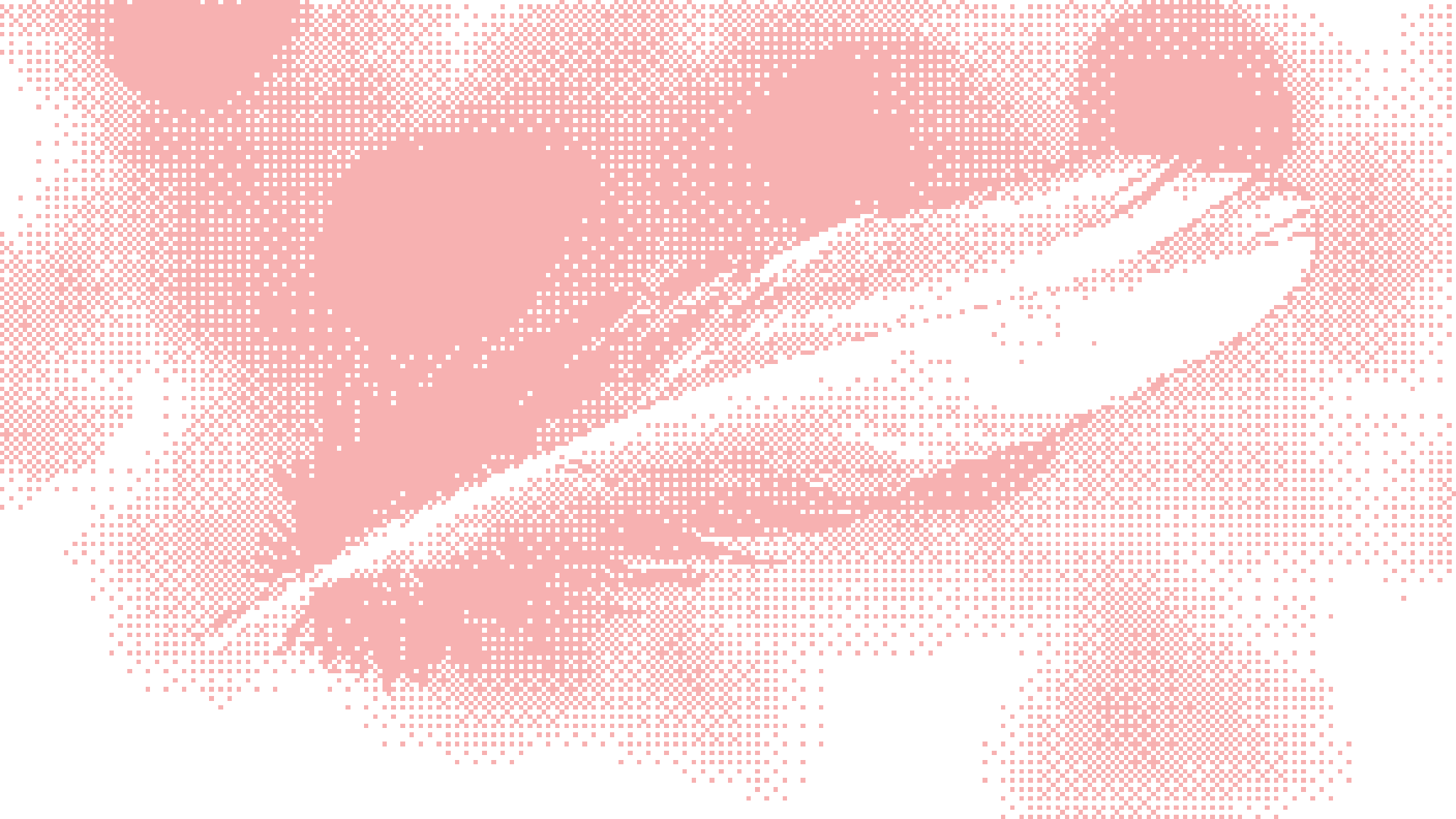 Un libro aperto a dithering rosso su fondo nero